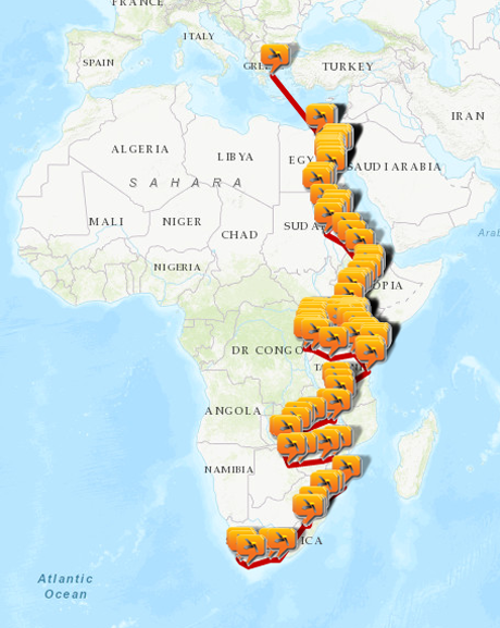 ΧΑΡΤΗΣ ΤΑΞΙΔΙΟΥ ΑΦΡΙΚΗΣ